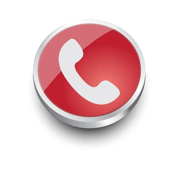 Telefon rote Gestaltungselemente für Website oder App. Vektor eps10. — Stockvektor
