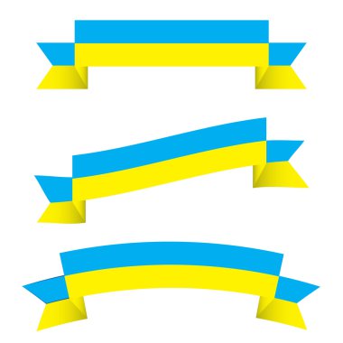 Şerit banner - vektör çizim ayarlayın. Ukrayna