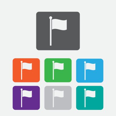 bayrak simgesi Web sitesi işareti harita işareti sembol öğesi. Yuvarlak Kare Düğmeler