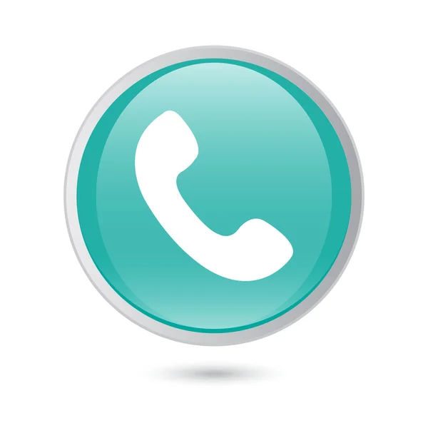 Telefon ahizesi vektör simgesi. telefon simgesi. mavi parlak düğme