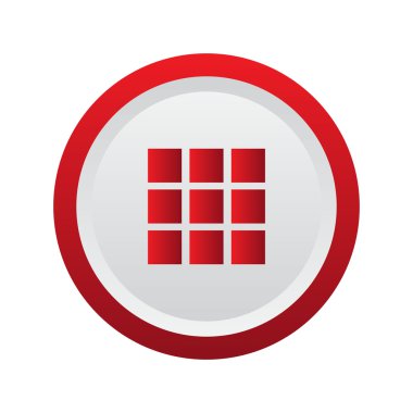 Küçük kılavuz simgesi. Galeri Görünümü seçeneği sembolü. Kırmızı düğmeye