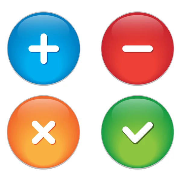 Permission buttons set, vector illustration — Stock Vector