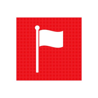 bayrak simgesi Web sitesi işareti harita işareti sembol öğesi. kırmızı kare düğme