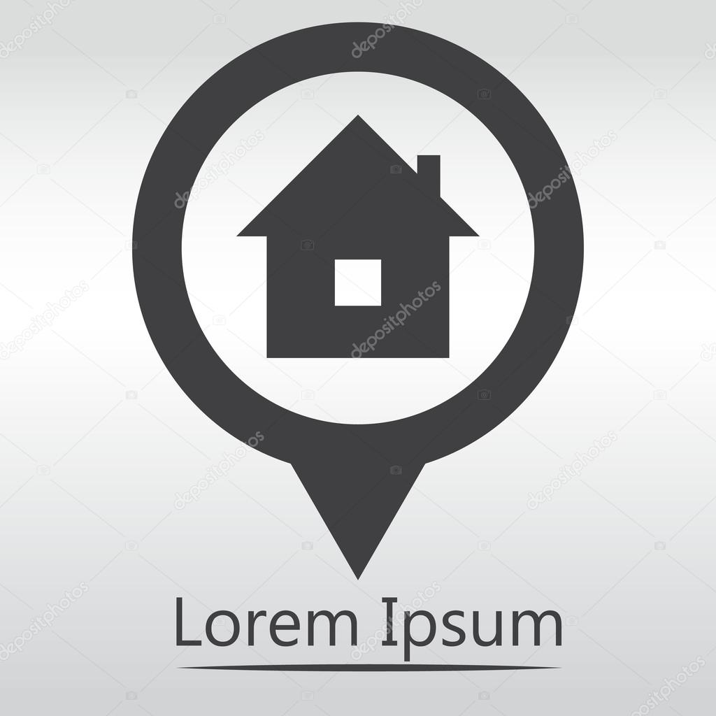home icon, icon map pin