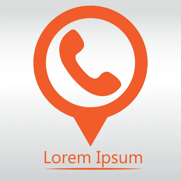 simge telefon işareti. simge harita PIN