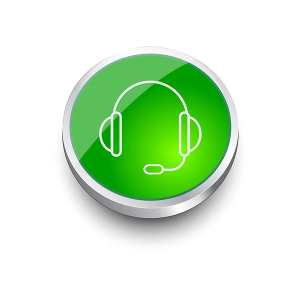 Icono de vector de soporte. auriculares. botón para el sitio web o aplicación — Archivo Imágenes Vectoriales