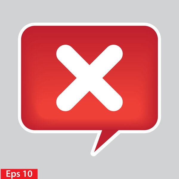 без значка. Красная глянцевая кнопка
