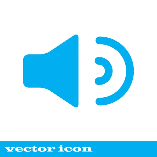 Sonido, icono del volumen del altavoz. icono azul — Vector de stock