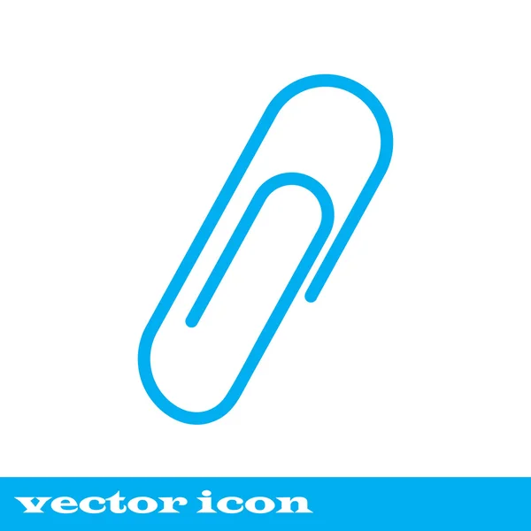 Signo de clip de papel icono. icono azul — Vector de stock