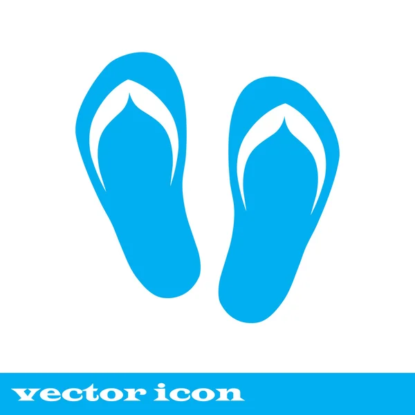 Pair of flip flops. blue icon — Stock Vector