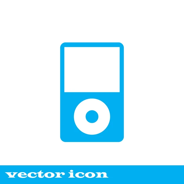 Portable media player icon. Flat design style. — Stock Vector