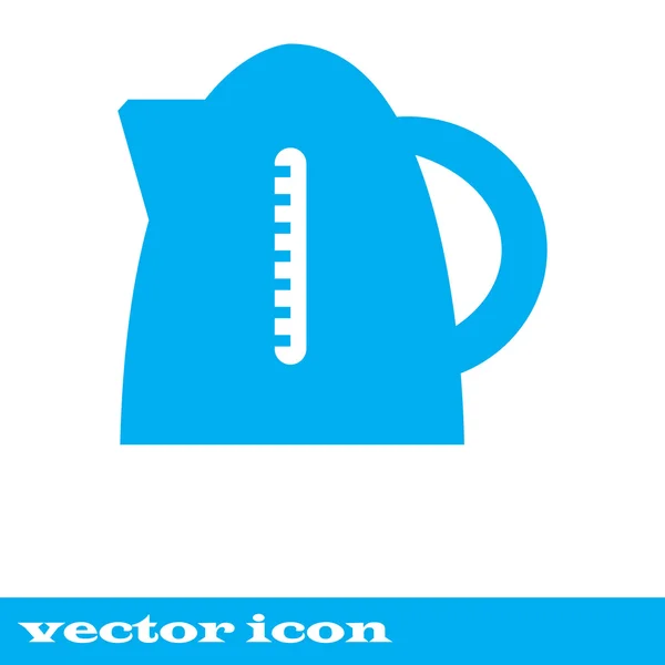 Icono de hervidor eléctrico sobre fondo blanco . — Vector de stock