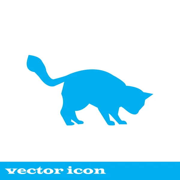 Icono de gato. mascota, icono azul . — Vector de stock