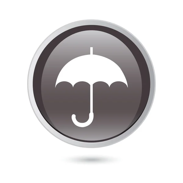 Regenschirm-Symbol, schwarzes Symbol. Folge 10 — Stockvektor