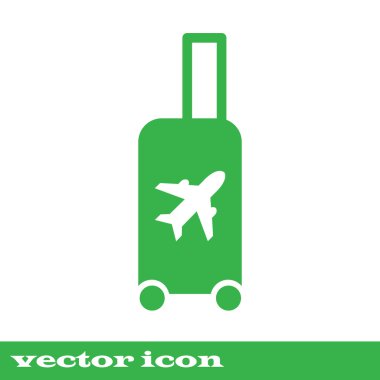 Seyahat çanta - vektör illüstrasyon izole, 