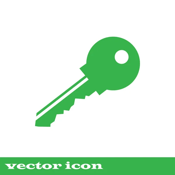 Icono de clave vectorial, icono verde — Vector de stock