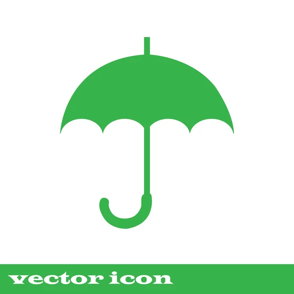 Icône parapluie, icône verte. eps 10 — Image vectorielle