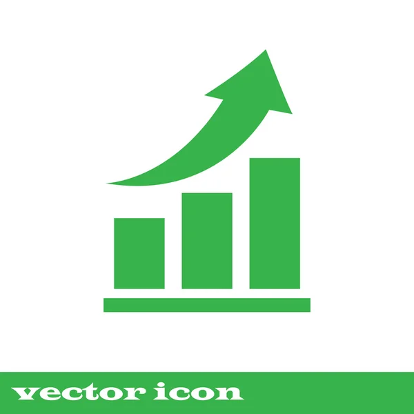 Vetor crescente ícone gráfico. vector gráfico infográfico . — Vetor de Stock