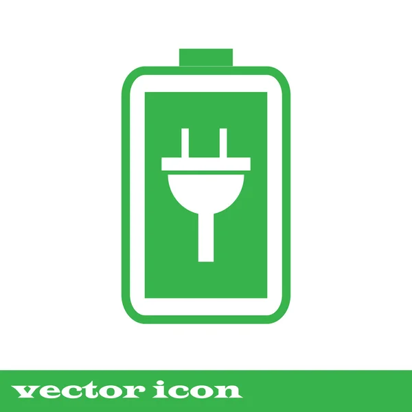 Icono de batería simple. Icono de carga batería — Vector de stock