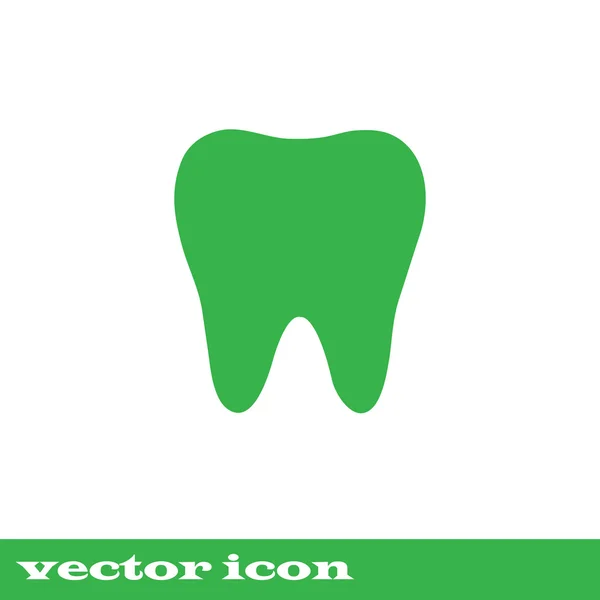 Icona del dente, icom verde. punti 10 — Vettoriale Stock