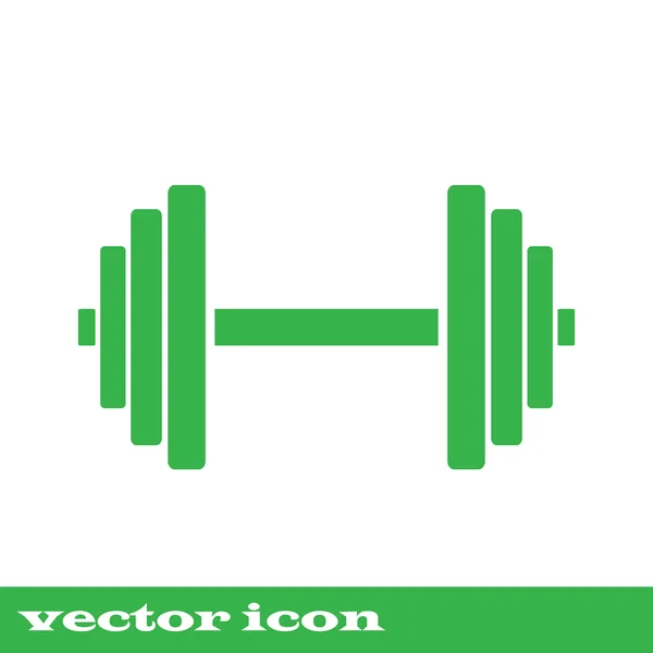 Equipamiento deportivo de gimnasio. Dumbbell - Icono de vector aislado — Vector de stock