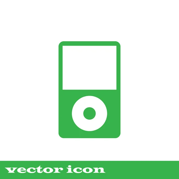 Icono de reproductor multimedia portátil. Estilo de diseño plano . — Vector de stock