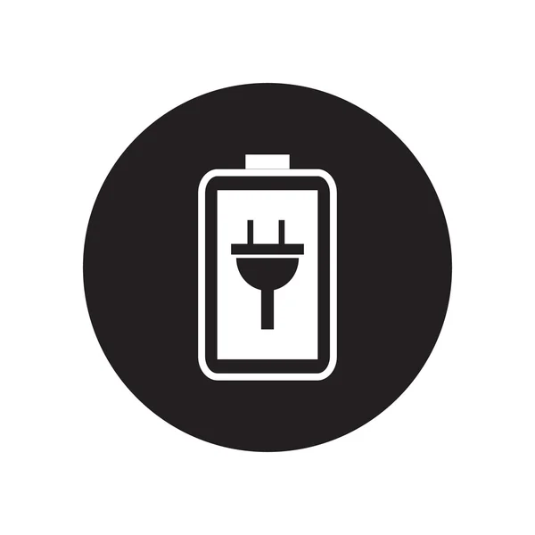 Zwart-wit eenvoudige batterijpictogram. Gratis batterijpictogram. Klassieke platte pictogram. Vector — Stockvector