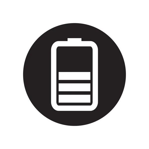 Schwarz-weiß einfaches Batterie-Symbol. Akkuladung Symbol. klassische flache Ikone. Vektor — Stockvektor