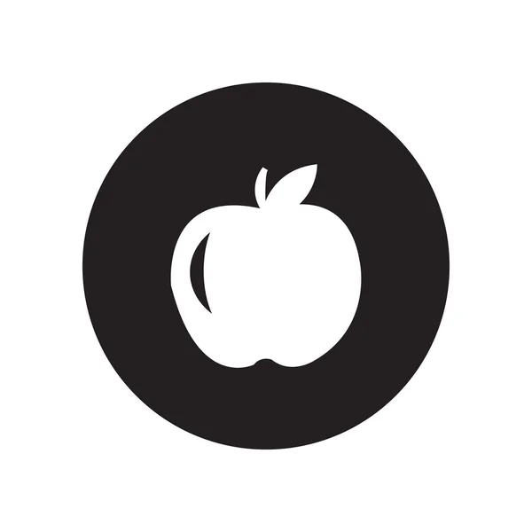 Schwarz-weißes Design von Bio-Lebensmitteln. Apfel. Folge 10 — Stockvektor