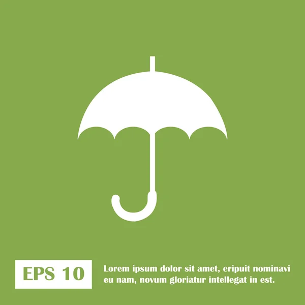 Parasol, zielona ikona. EPS 10 — Wektor stockowy