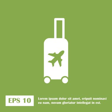 Seyahat çanta - vektör illüstrasyon izole, 