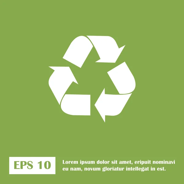 Vektoru symbol recyklace. recyklujte vektorové ikony. zelená ikona — Stockový vektor