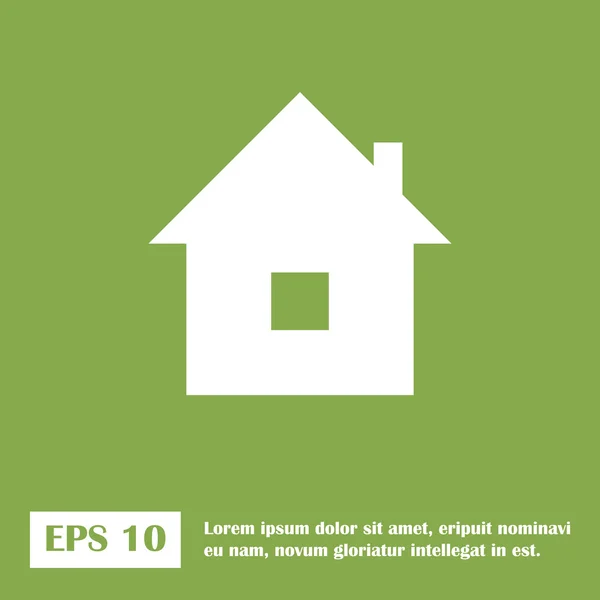 Dom, zielona ikona. EPS 10 — Wektor stockowy