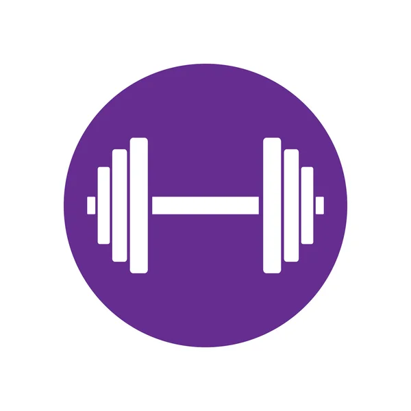 Sports gym equipment. Dumbbell - Vector icon isolated — Stock Vector