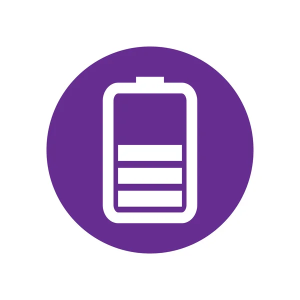 Icono de batería simple. Icono de carga batería — Vector de stock