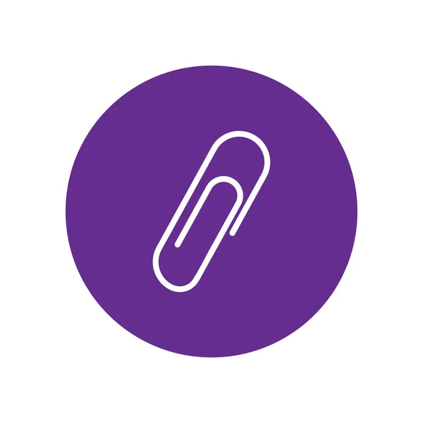 Paper clip sign icon.  violet pin — Stock Vector