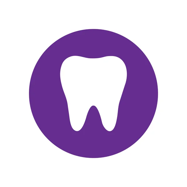 Икона зуба, фиолетовая икона. eps 10 — стоковый вектор