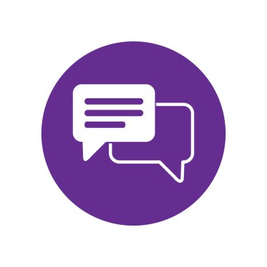 Konuşma kabarcıklar simgesi. pictograf simgesini veya chat.violet simgesi