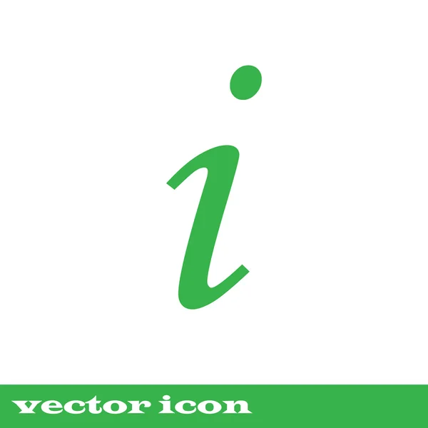 Sinal de informação. Ícone vetorial. ícone verde — Vetor de Stock