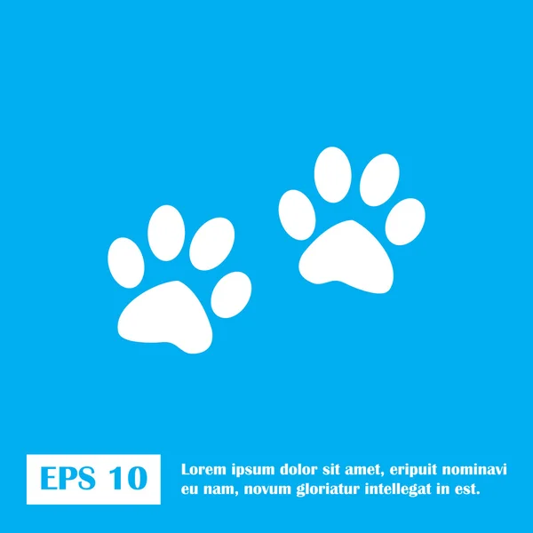 Tass tecken ikon. hund husdjur steg symbol. — Stock vektor