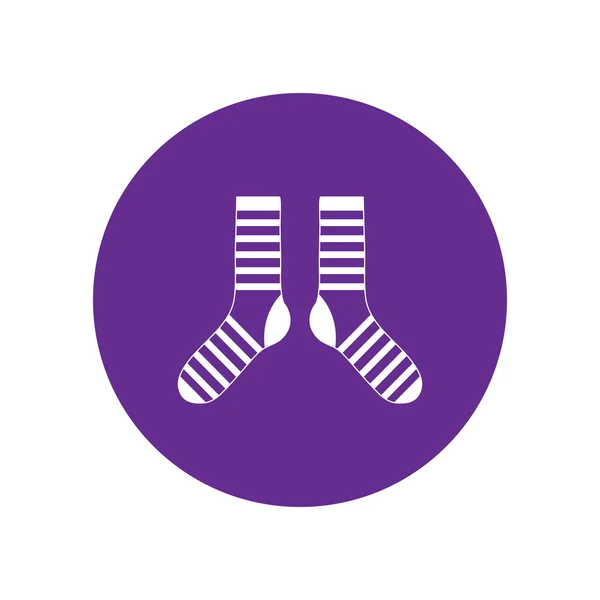 Calcetines desnudos. Icono violeta. eps 10 — Vector de stock