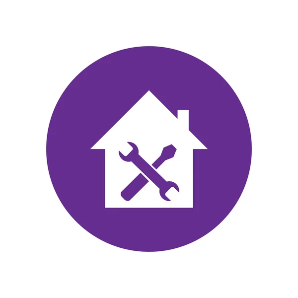 Home repair icon. violet icon — Stock Vector