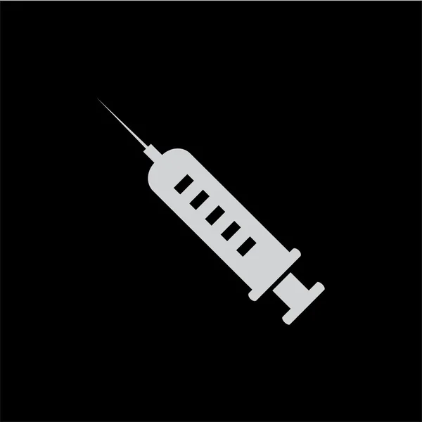 Vector syringe icons.  black background — Stock Vector