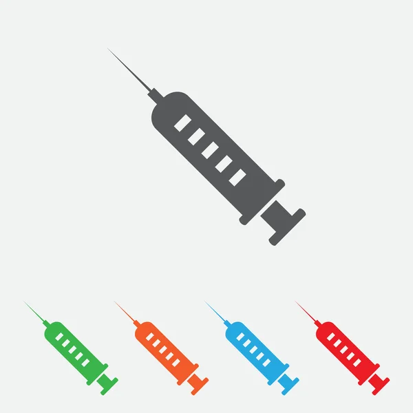 Wektorowe ikony strzykawki. ikona kolor — Wektor stockowy