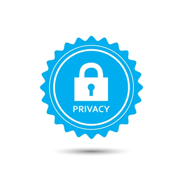빈티지 엠 블 럼 메달입니다. 개인 정보 보호 정책 자물쇠 아이콘, 클래식 플랫 아이콘입니다. 벡터 — 스톡 벡터
