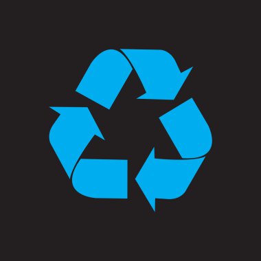 vektör geri dönüşüm sembolü. geri dönüşüm vektör simgesi. siyah simgesi