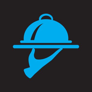 Yemek servis tepsisi tabağı. EPS 10