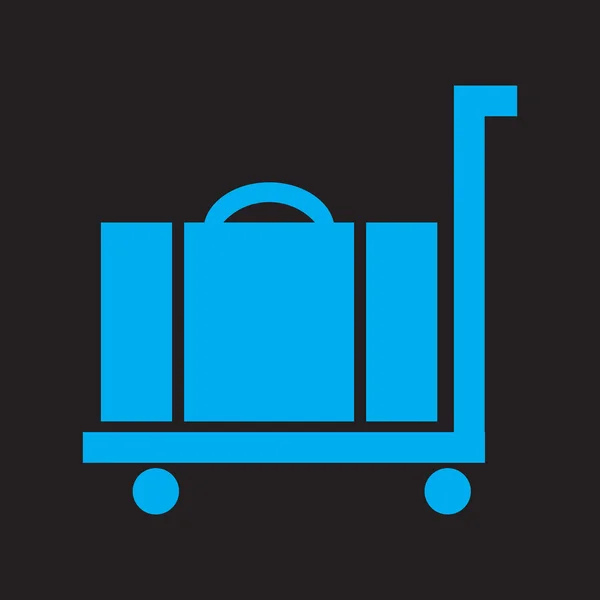 Luggage trolley vector icon,  eps 10 — Stock Vector