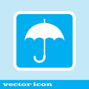 Şemsiye, mavi simge. EPS 10