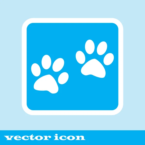 Icono de signo de pata. Perro mascotas pasos símbolo . — Vector de stock